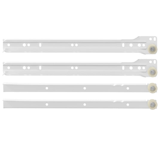 Vidaxl ladegeleider 12 pcs wit 300 mm staal