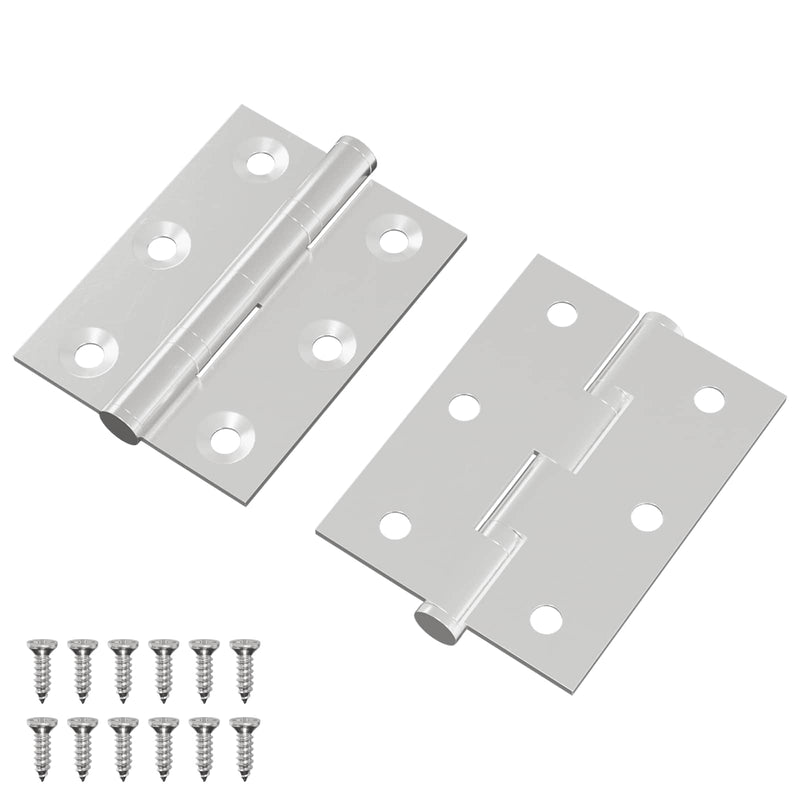 Afbeelding laden in galerijviewer, Vidaxl scharnier 2 pcs zilver 50 x 38 x 1,3 mm staal
