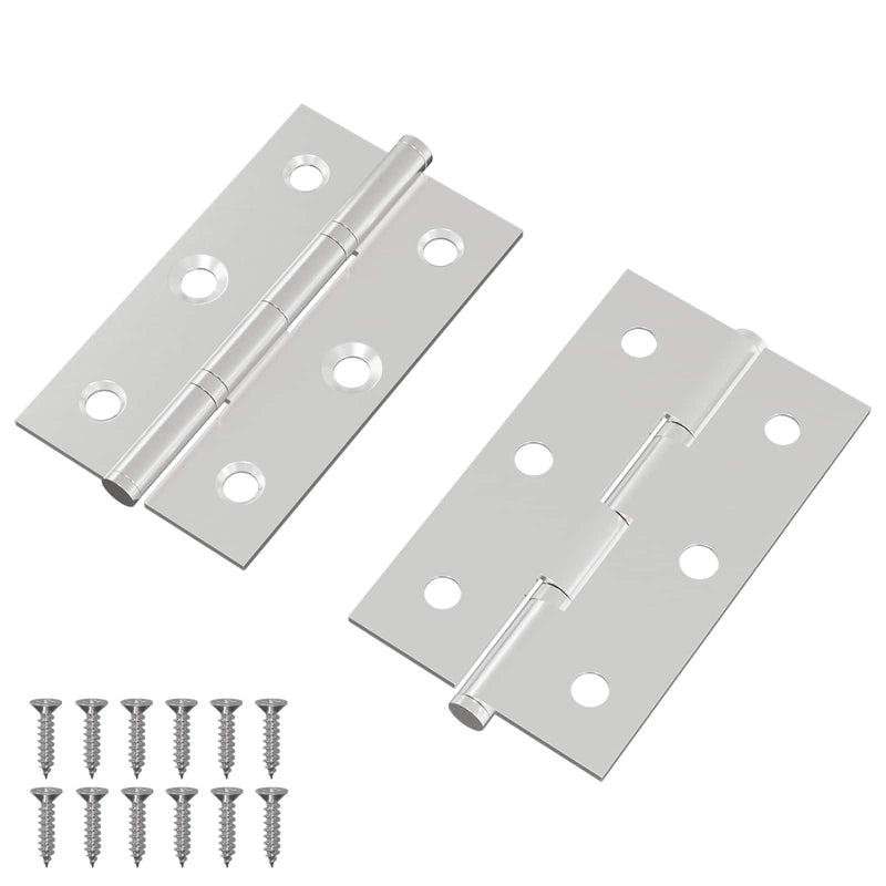 Chargez l'image dans la visionneuse de la galerie, Vidaxl scharnier effen 2 pcs zilver 58 x 35 x 1 mm staal
