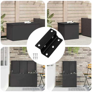 Vidaxl scharnier 537 pcs zwart 38 x 17 x 60 mm ijzer