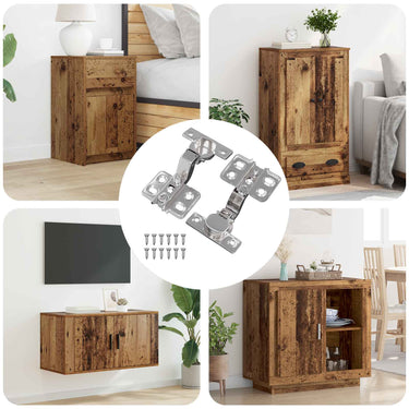 Vidaxl scharnier 2 pcs nikkel 85 x 52,5 x 9,5 mm ijzer