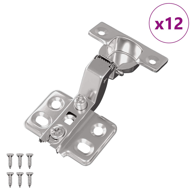 Afbeelding laden in galerijviewer, Vidaxl scharnier 12 pcs nikkel 85 x 52,5 x 9,5 mm ijzer
