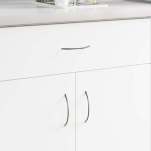 Vidaxl handvat 2 pcs zilver 107 x 3.6 x 23 mm roestvrij staal