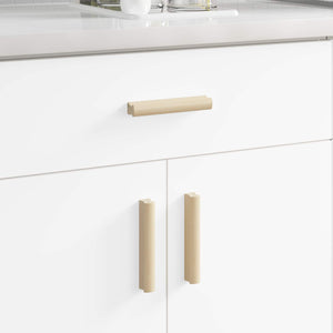 Vidaxl rechthoekige handgreep 587 pcs natuurlijke houtkleur
