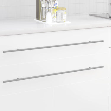 Vidaxl kasthandgreep 12 pcs zilver 800 mm roestvrij staal