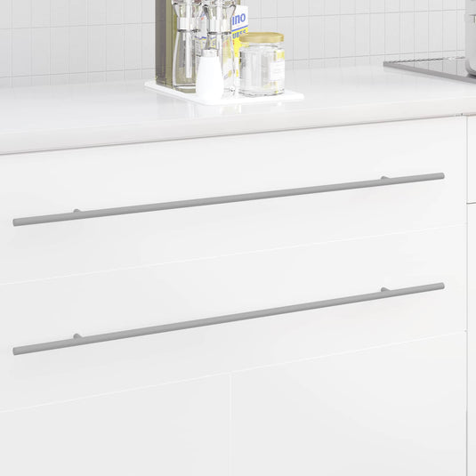 Vidaxl kasthandgreep 12 pcs zilver 800 mm roestvrij staal