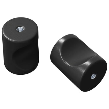 Vidaxl kastknop 2 pcs zwart 18 x 23 mm ijzer