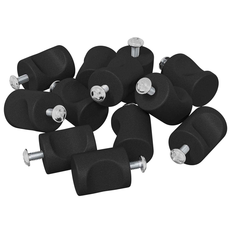 Chargez l'image dans la visionneuse de la galerie, Vidaxl kastknop 12 pcs zwart 18 x 23 mm ijzer
