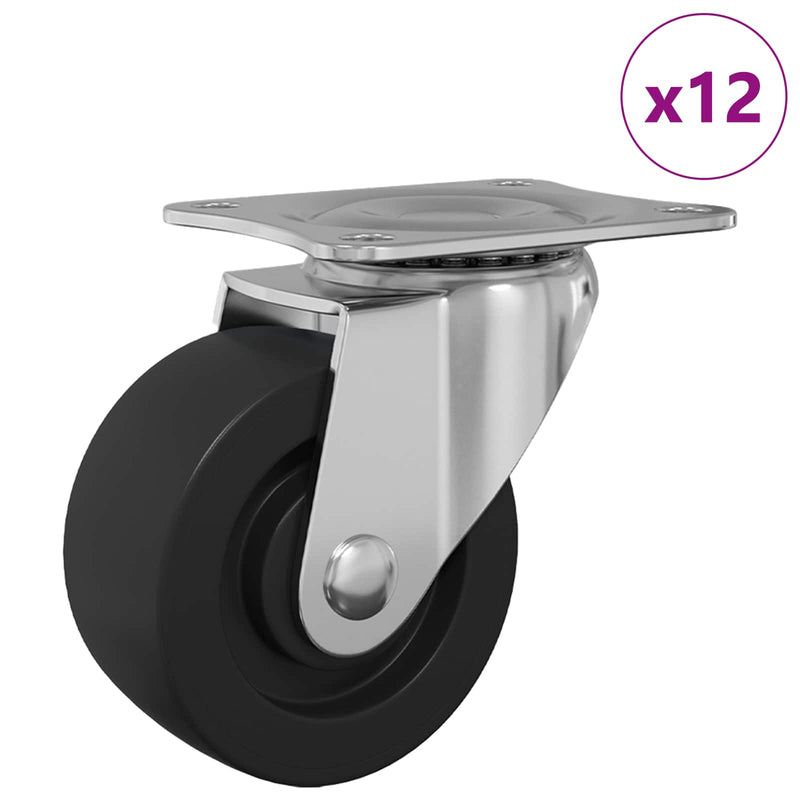 Afbeelding laden in galerijviewer, Vidaxl zwenkwiel 12 pcs zilver 60 x 60 x 50 mm ijs en nylon
