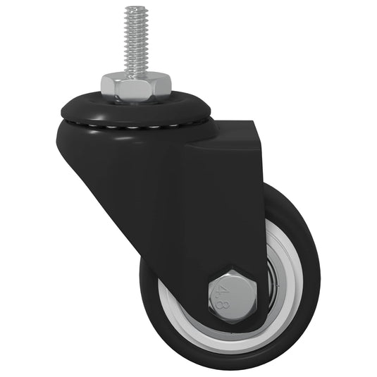 Vidaxl zwenkwiel 2 pcs zwart 40,4 x 40,4 x 19,7 mm ijs en nylon