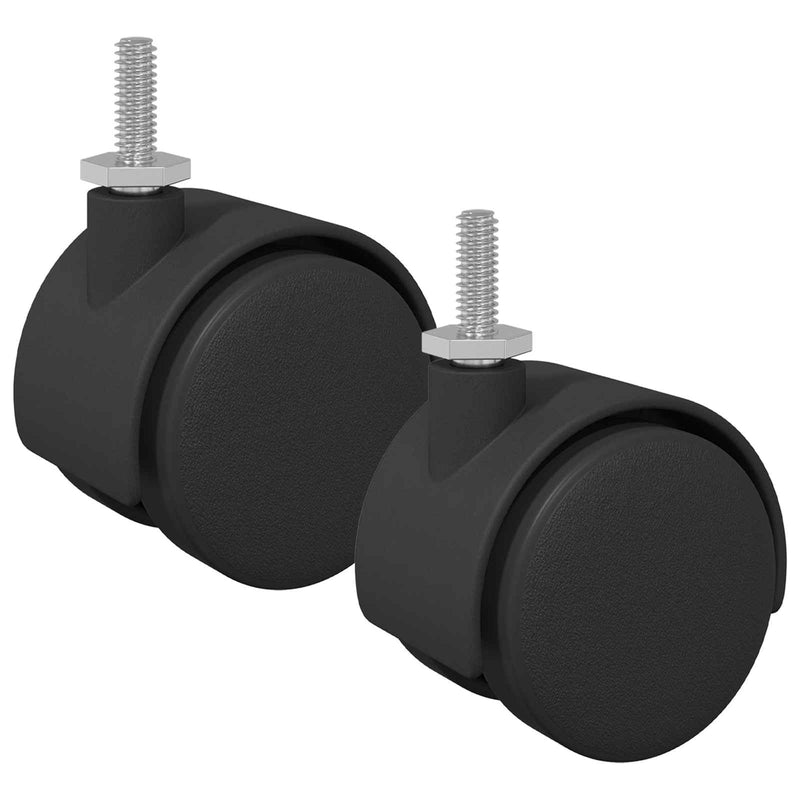 Chargez l'image dans la visionneuse de la galerie, Vidaxl caster 2 pcs zwart en zilver 40,1 x 40,1 x 37,8 mm ijzer en pp
