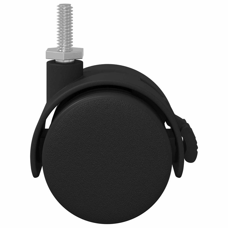 Chargez l'image dans la visionneuse de la galerie, Vidaxl caster 2 pcs zwart en zilver 40,1 x 40,1 x 37,8 mm ijzer en pp

