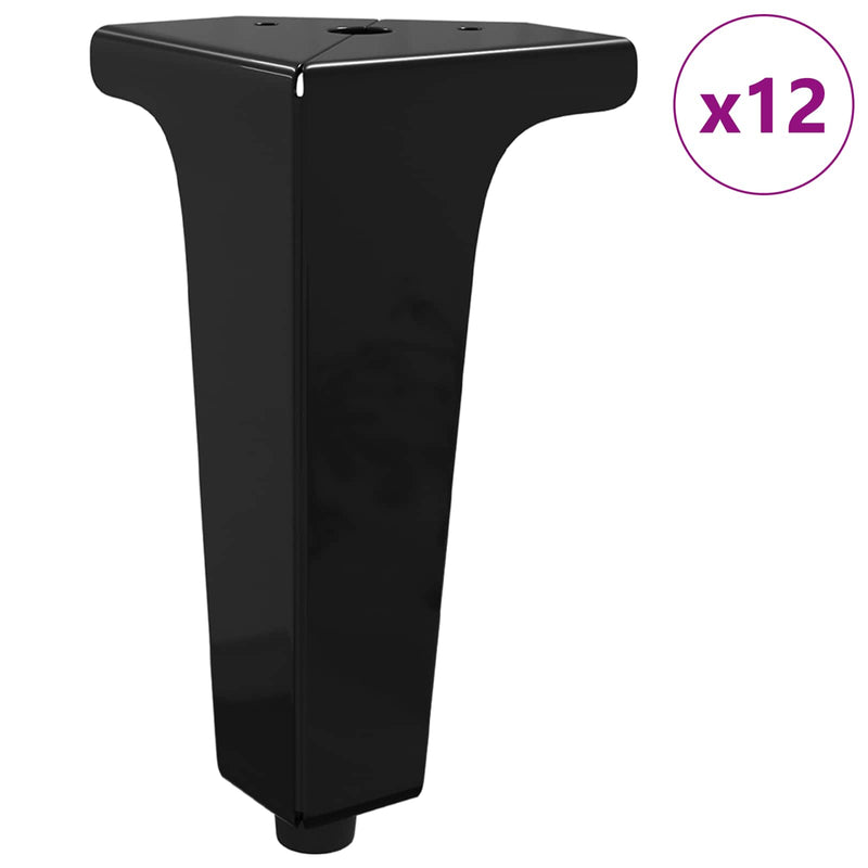 Chargez l'image dans la visionneuse de la galerie, Vidaxl meubelpoten 12 pcs zwart 54,1 x 54,1 x 100 mm ijzer
