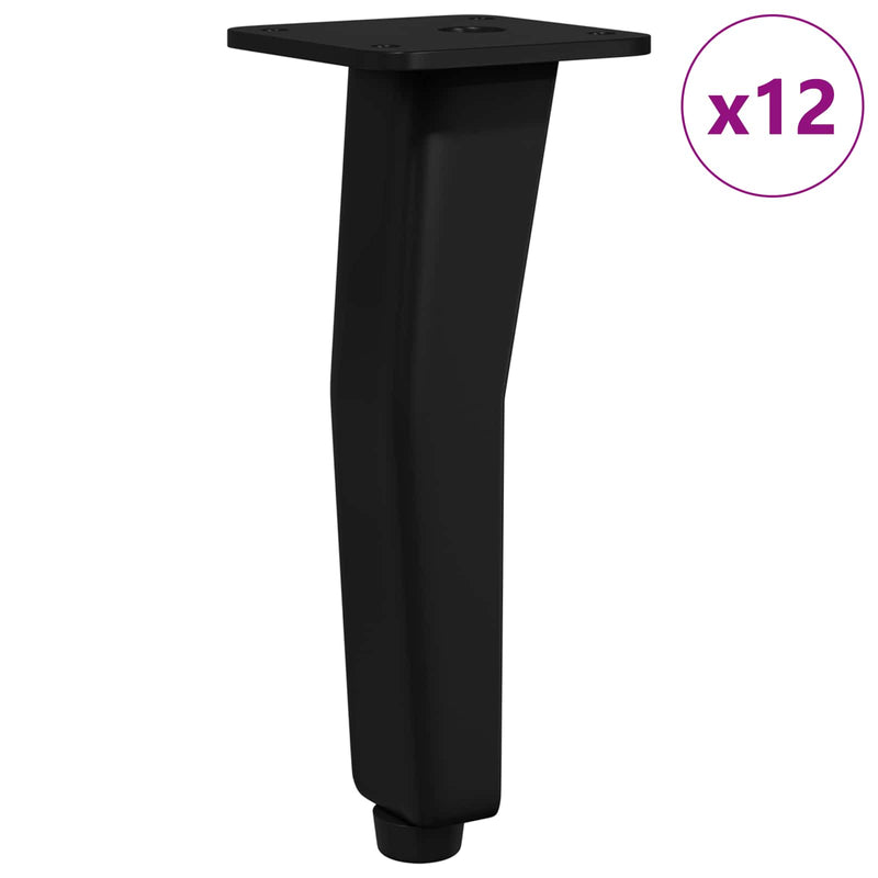 Afbeelding laden in galerijviewer, Vidaxl staande poten 12 pcs zwart 40 x 40 x 100 mm ijzer
