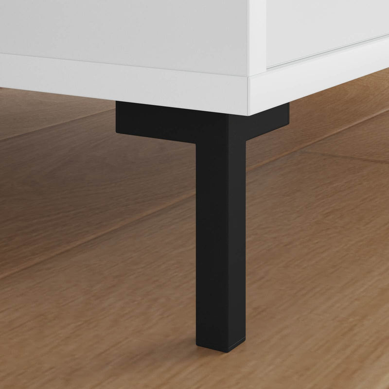 Afbeelding laden in galerijviewer, Vidaxl staande poten 12 pcs zwart 57 x 57 x 100 mm ijzer
