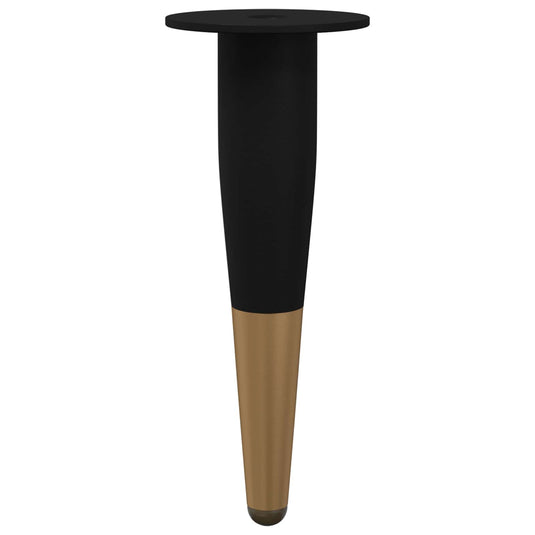 Vidaxl meubelpoten 2 pcs zwart en goud ø 40 x 98 mm ijzer