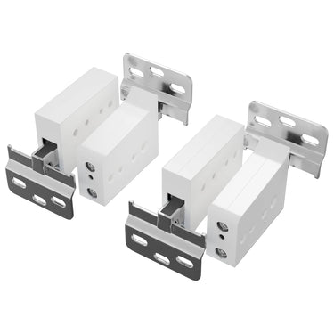 Vidaxl kast hangbeugel 2 pcs wit 70 x 48 x 19 mm ijzer en plastic