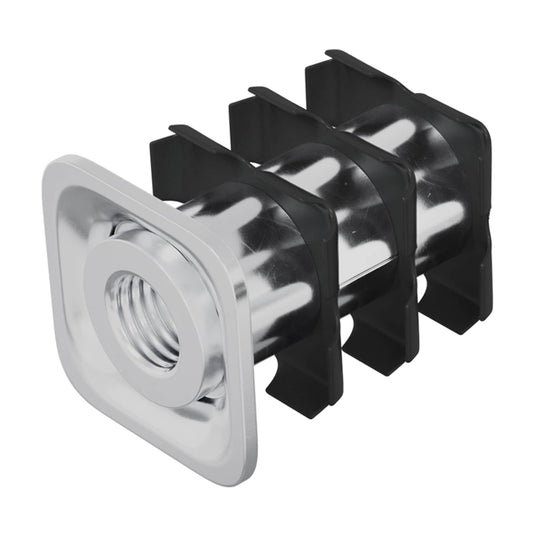 Vidaxl draadbuis invoeg 12 pcs zwart en zilver 15,8 x 15,8 x 22,5 mm