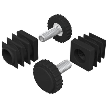 Vidaxl meubel levelers verstelbaar 2 pcs zwart m6 pp