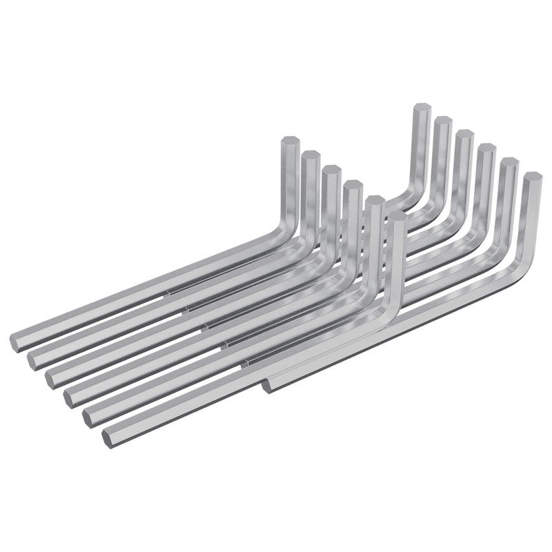 Chargez l'image dans la visionneuse de la galerie, Vidaxl zeskantsleutel 12 pcs zilver 32 x 86 mm staal
