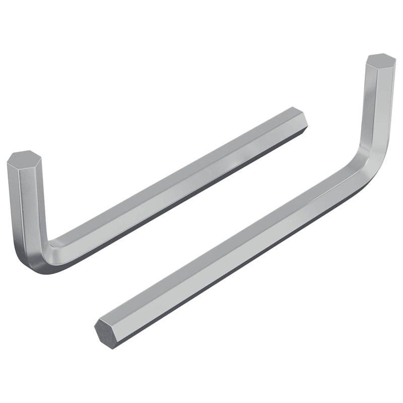 Chargez l'image dans la visionneuse de la galerie, Vidaxl zeskantsleutel 2 pcs zilver 32 x 86 mm staal
