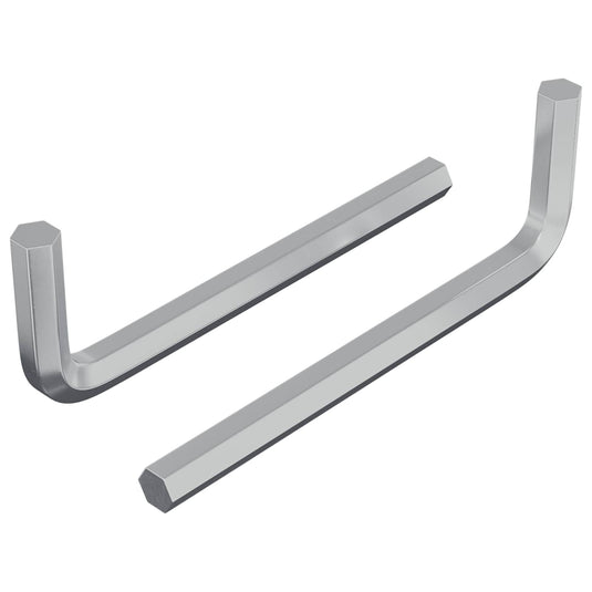 Vidaxl zeskantsleutel 2 pcs zilver 32 x 86 mm staal