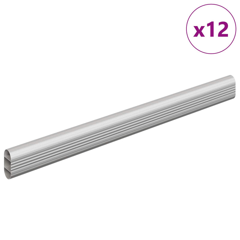 Chargez l'image dans la visionneuse de la galerie, Vidaxl kaststaaf 12 pcs zilver 764 x 15 x 29 mm aluminium legering

