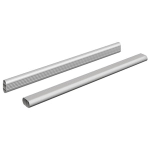 Vidaxl kaststaaf 2 pcs zilver 764 x 15 x 29 mm aluminium legering
