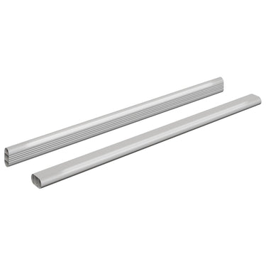 Vidaxl kaststaaf 2 pcs zilver 764 x 15 x 29 mm aluminium legering