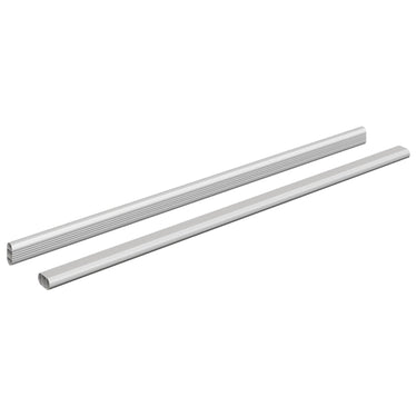 Vidaxl kaststaaf 2 pcs zilver 764 x 15 x 29 mm aluminium legering
