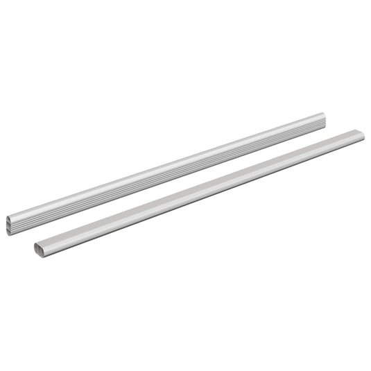 Vidaxl kaststaaf 2 pcs zilver 764 x 15 x 29 mm aluminium legering