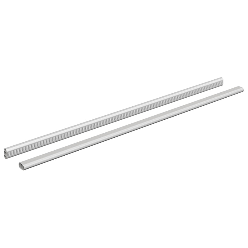 Afbeelding laden in galerijviewer, Vidaxl kaststaaf 2 pcs zilver 764 x 15 x 29 mm aluminium legering
