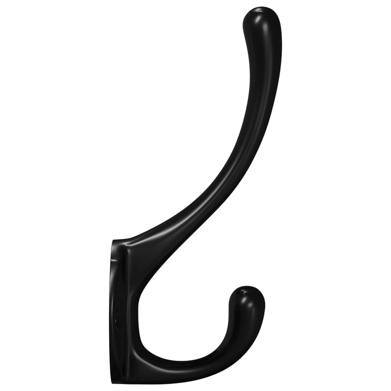Afbeelding laden in galerijviewer, Vidaxl kledinghaak 12 pcs zwart 102 x 29 x 47mm zinklegering
