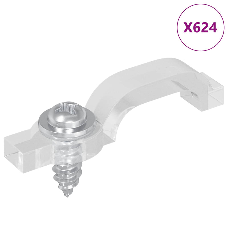 Afbeelding laden in galerijviewer, Vidaxl led strip clips 12 pcs doorzichtig 23,8 x 7,3 x 4,3 mm
