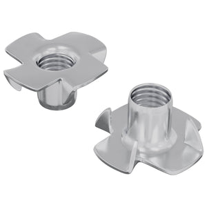Vidaxl gestanste t-moer 2 pcs zilver m6 mm staal