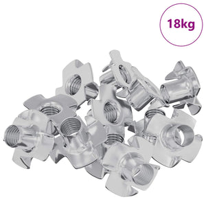 Vidaxl gestanste t-moer 7200 pcs zilver m6 mm staal