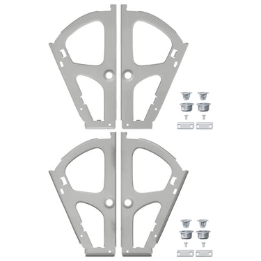 Vidaxl flip lade scharnier 2 pcs zilver 235 x 155 x 30 mm ijzer