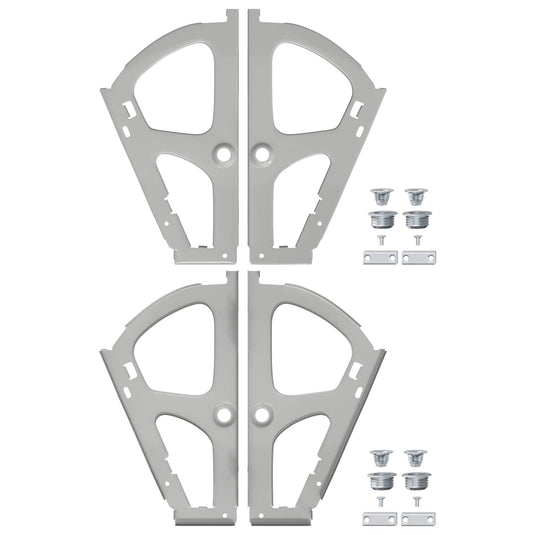 Vidaxl flip lade scharnier 2 pcs zilver 235 x 155 x 30 mm ijzer
