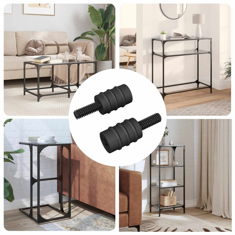 Chargez l'image dans la visionneuse de la galerie, Vidaxl standoff schroef 2 pcs zwart m4 rubber en staal
