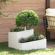 Vidaxl tuin bloempot wit 60 x 60 x 50 cm koudgewalst staal