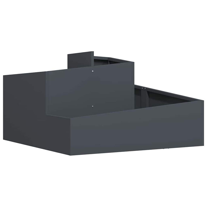 Afbeelding laden in galerijviewer, Vidaxl tuin bloempot antraciet 80 x 80 x 50 cm koudgewalst staal
