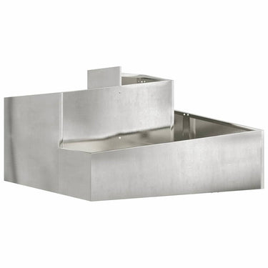 Vidaxl tuin bloempot zilver 80 x 80 x 50 cm roestvrij staal
