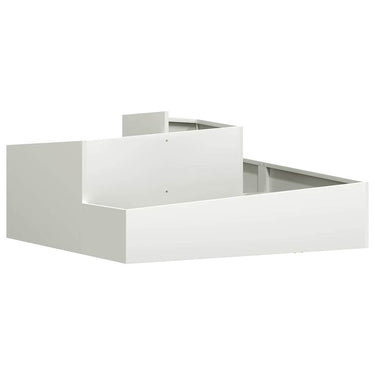 Vidaxl tuin bloempot wit 100 x 100 x 50 cm koudgewalst staal