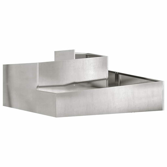 Vidaxl tuin bloempot zilver 100 x 100 x 50 cm roestvrij staal