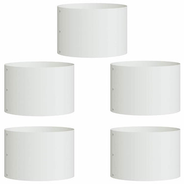 Vidaxl plantenring 5 pcs wit 30 x 30 x 20 cm koudgewalst staal