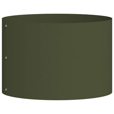 Vidaxl plantenring olijf groen 30 x 30 x 20 cm koudgewalst staal