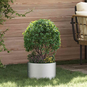 Vidaxl plantenring zilver 30 x 30 x 20 cm gegalvaniseerd staal
