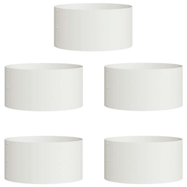 Vidaxl plantenring 5 pcs wit 40 x 40 x 20 cm koudgewalst staal