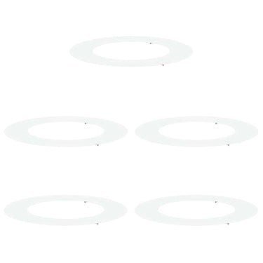 Vidaxl geschikt voor platte boomringen 5 pcs wit ø50 80 cm staal