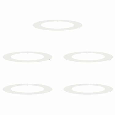 Vidaxl geschikt voor platte boomringen 5 pcs wit ø60 90 cm staal